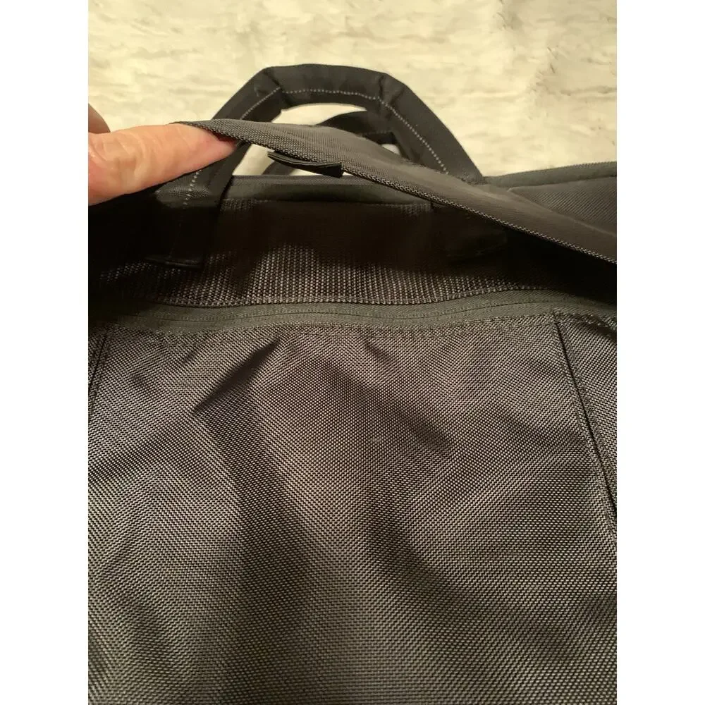 Dell Computer 3 Layer Laptop Bag Black Canvas Messenger Briefcase Shoulder Bag
